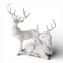 PR121 Polyresin Deer 15.25" x 7" x 20" & 12.5"x 8.25" x 15.5", Set of 2 PK1