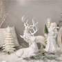 PR121 Polyresin Deer 15.25" x 7" x 20" & 12.5"x 8.25" x 15.5", Set of 2 PK1