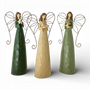 PR124 Polyresin Angels 7.25" x 3.5" x 15.25", Set of 3 PK1