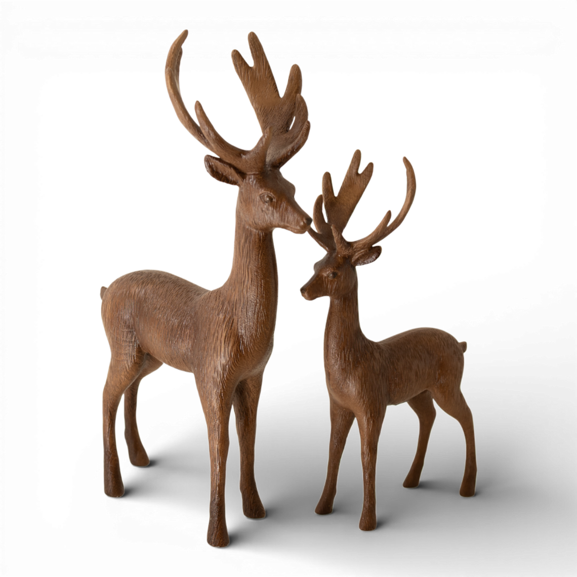 PR134 Polyresin Deer 8.75" x 5" x 14.25" & 11" x 6" x 18.25", Set of 2 PK1