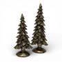 PR139 Polyresin Pine Tree Copper 7" x 3.75" x 15.5" & 7.25" x 4" x 19.5", Set of 2 PK1