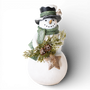 PR148 Polyresin Snowan w/Star & Pinecones 5.5" X 5.5" x 10.5" PK3