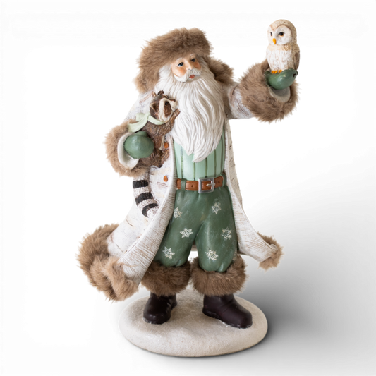 PR150 Polyresin Woodland Santa 8.25" x 7" x 14.5" PK2