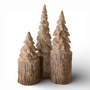 PR152 Polyresin Pine Trees 7" x 6.5" x 11" PK2