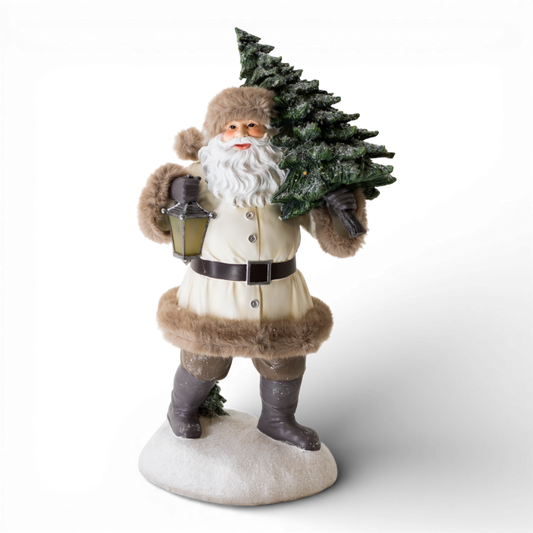 PR153 LED  Santa W/Tree and Lantern 9.75" x 7" x 18.5" PK1