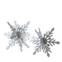 PR156 Metal   Snowflake White 4.25" x 4.25" x 4.5" & 6" x 6" x 6", Set of 2 PK2