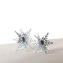 PR156 Metal   Snowflake White 4.25" x 4.25" x 4.5" & 6" x 6" x 6", Set of 2 PK2
