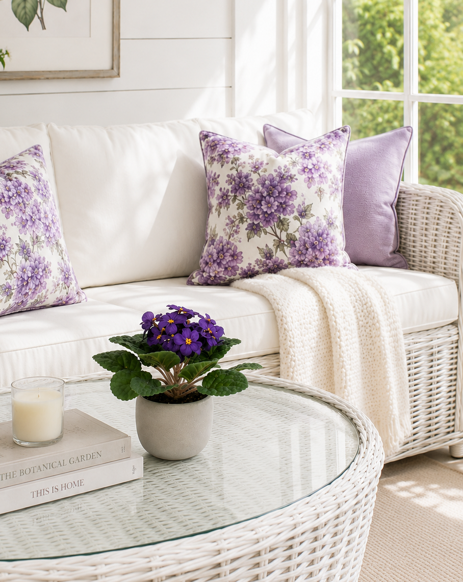 PTG122 Potted Violet/Cement 7" PK 12