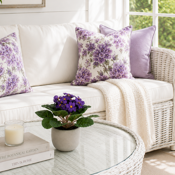 PTG122 Potted Violet/Cement 7" PK 12