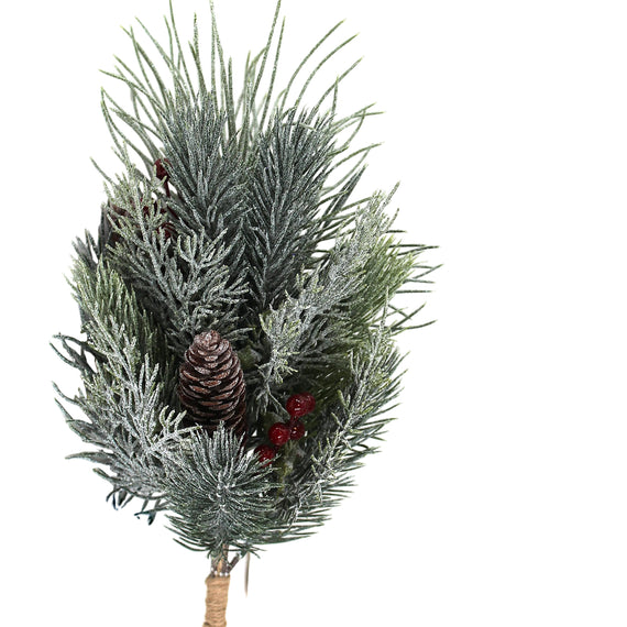 PX104 Frosted Pine w/Pinecones Bundle 16" PK12