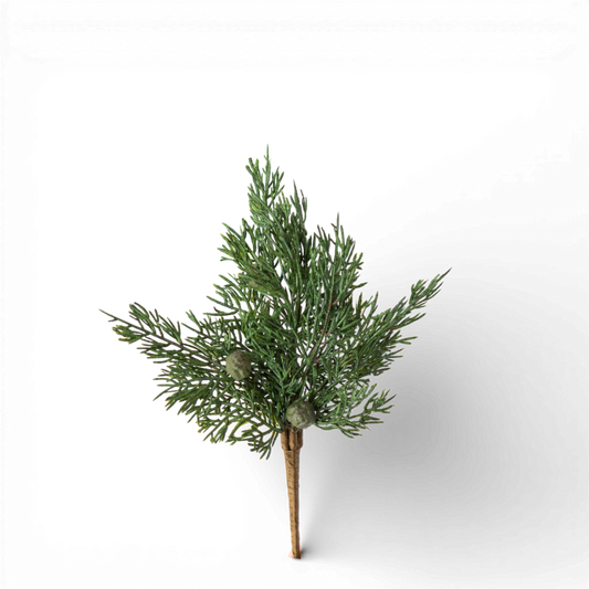 PX108 Cypress Pine w/Pinecones Pick 10" PK24