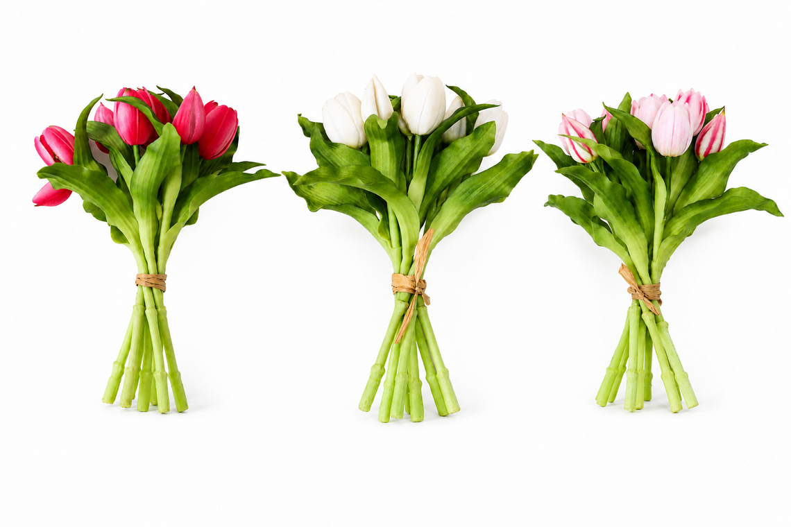 RTB100  Real Touch Tulip Bundle 10" PK 12