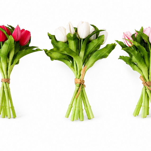RTB100  Real Touch Tulip Bundle 10" PK 12