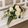 RTB103 WH  Real Touch Floral Bouquet 32" PK 2