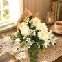 RTB103 WH  Real Touch Floral Bouquet 32" PK 2