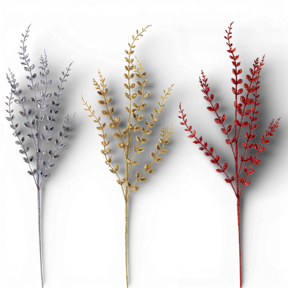 ST159 Glitter/Jewel Fern Spray 30" PK12