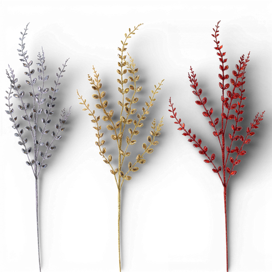 ST159 Glitter/Jewel Fern Spray 30.5" PK12