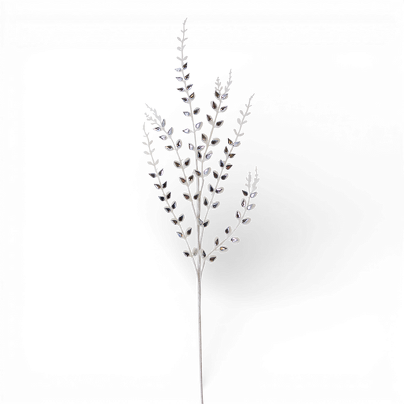 ST160 WH Glitter/Jewel Fern Spray 30.5" PK12