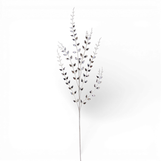 ST160 WH Glitter/Jewel Fern Spray 30.5" PK12