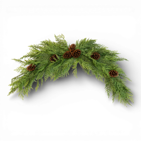 SW105 Cedar/Pinecone Swag 45" X 5" X 12" PK2