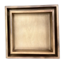 T101 Wooden Tray w/Riser (Set of 2) 9.5" X 9.5" X 4" & 12.5" X 12.5" X 4" x 3" PK 2