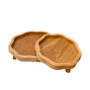 T103 Wooden Tray w/legs (Set of 2) 12" x 12" x 3" & 14.5" x 14.5" x 3" PK 1