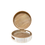 T108 Ribbed Wood Tray w/Handles 10" x 9.75" x 2" PK 6