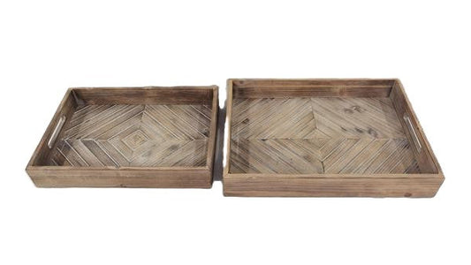 Patterned Tray Set of 2