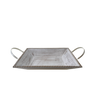 T112 Wood Tray w/Handles- White Wash 20.5" x 11.75" x 5" PK 2