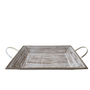 T115 Wood Tray w/Handles- White Wash 24.5" x 13" x 4.5" PK 2