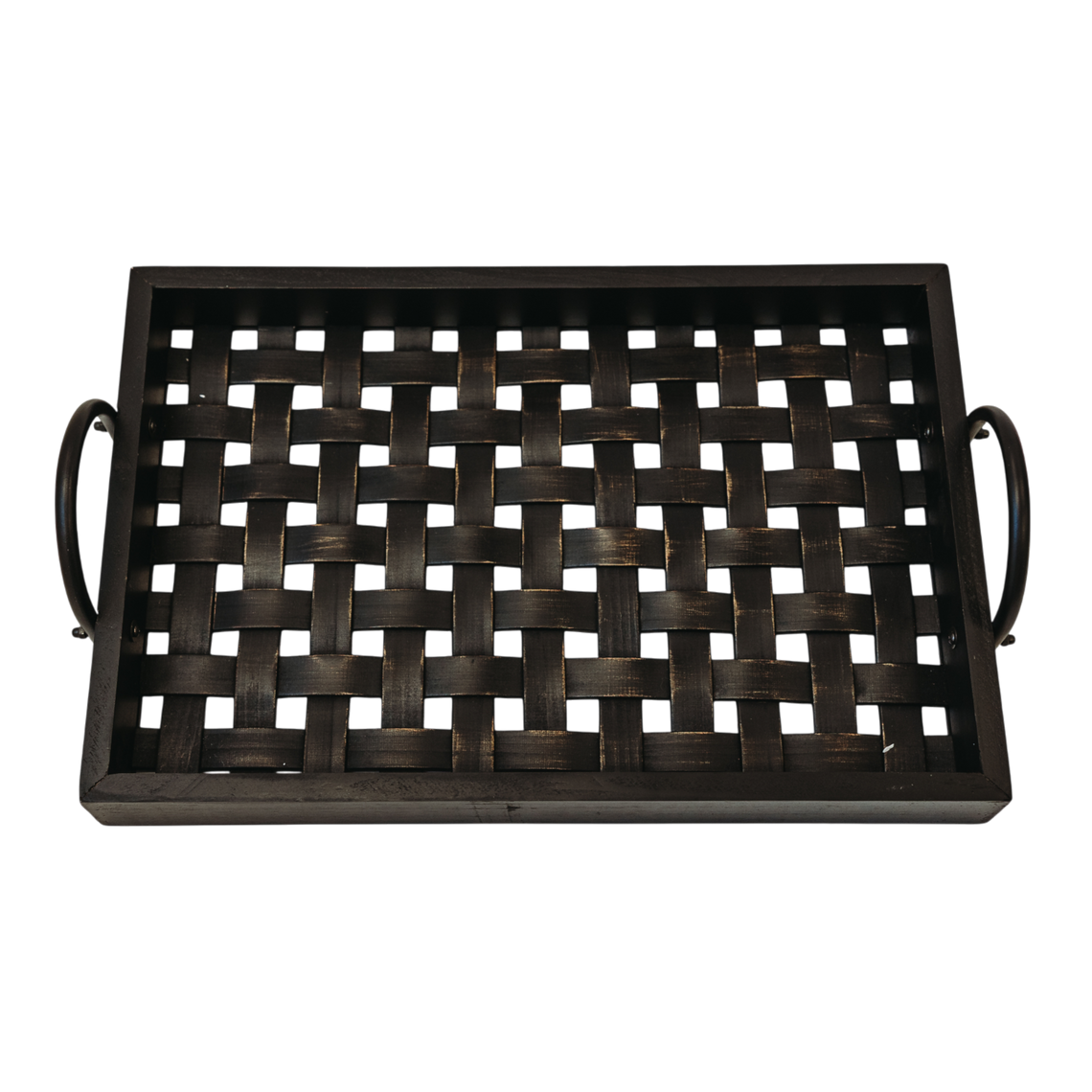 T119 Wood Tray - Black (Set of 2) 16.5" x 9.75" x 5.25" & 19.5" x 12.25" x 5.25" PK 1