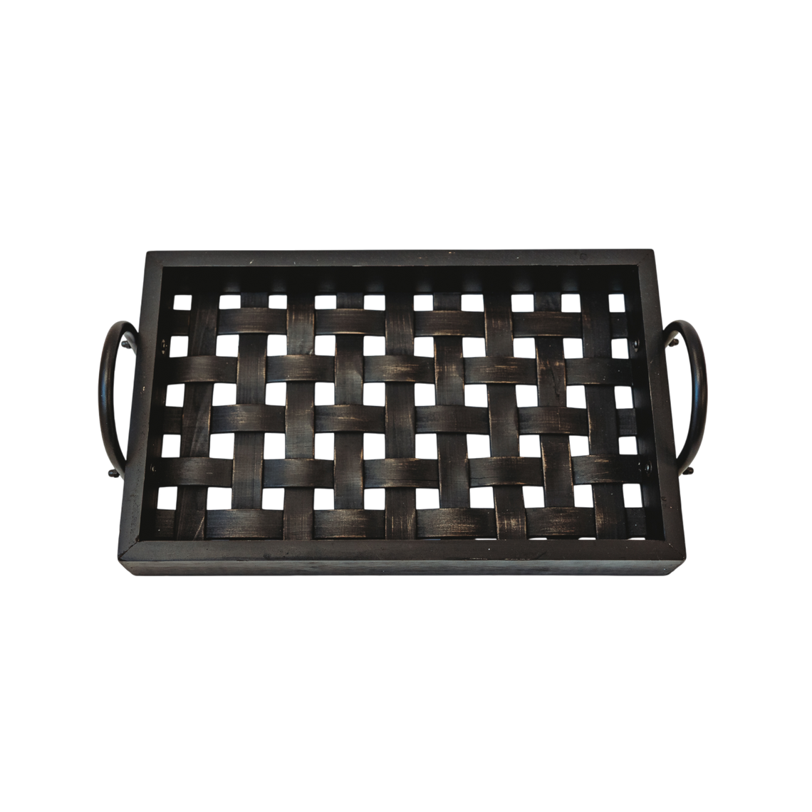 T119 Wood Tray - Black (Set of 2) 16.5" x 9.75" x 5.25" & 19.5" x 12.25" x 5.25" PK 1