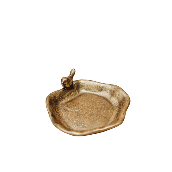 T120 Metal Bird Dish - Gold 5.25" x 5" x 1.75" PK 4