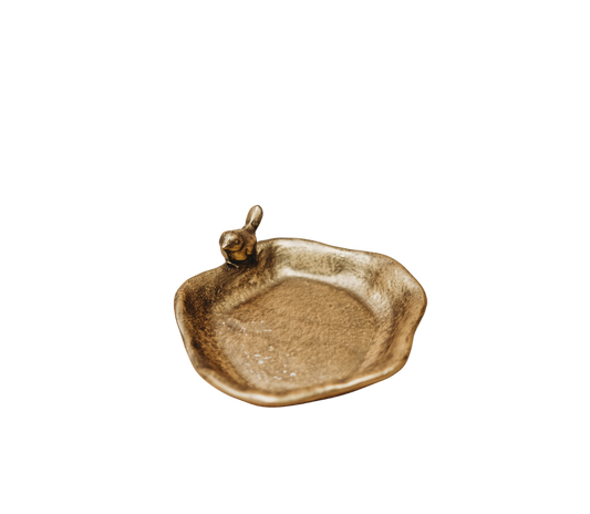 T120 Metal Bird Dish - Gold 5.25" x 5" x 1.75" PK 4