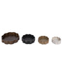 Wooden Scalloped Trays - Set of 4