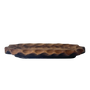 T124 Wood Scalloped Dough Bowl - Brown 14.5" x 6.75" x 1.75" PK 2