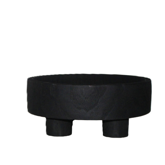 T126 Wood Tray w/Legs - Black 20.75" x 11" x 21"