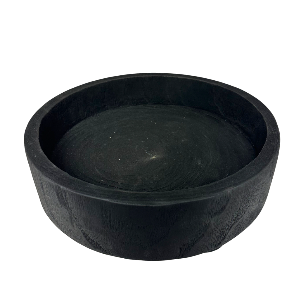 T126 Wood Tray w/Legs - Black 9.75" x 9.75" x 4"  PK 2