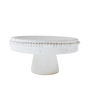 T130 Wood Beaded Pedestal Tray - White 12.25" x 12.5" x 6.5" PK 2