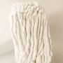 THR100 Soft Cozy White Throw 50" x 60" PK2