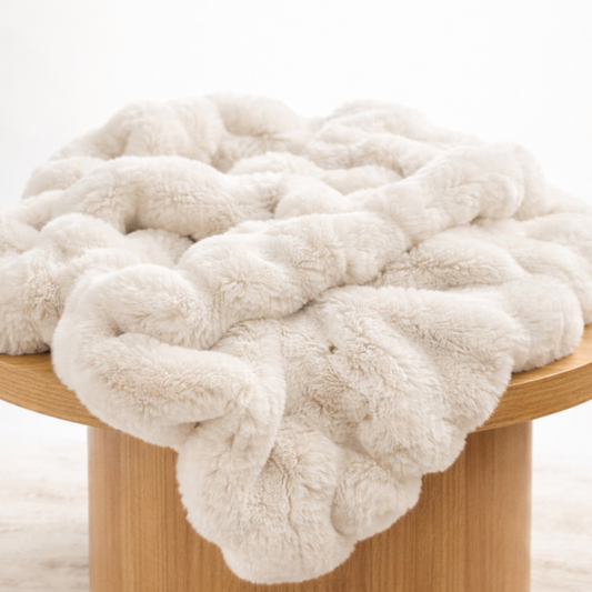 THR101 Soft Natural Throw 50"  X 60" PK2