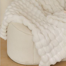 THR101 Soft Natural Throw 50"  X 60" PK2