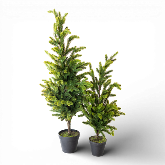 TR126 Potted Real Touch Fir Tree 28" & 40" PK1