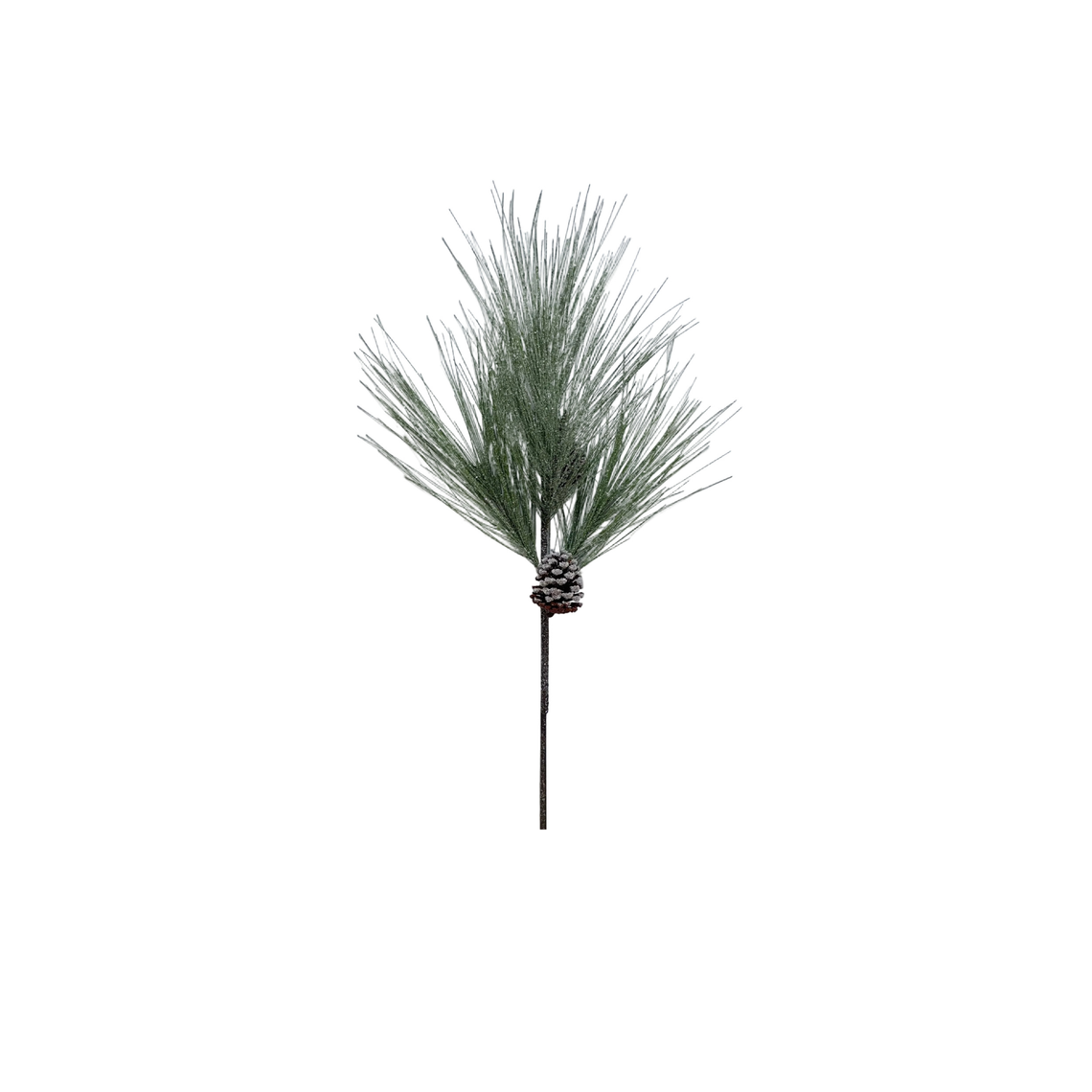 SP134 Frosted Long Needle Pine w/Pinecone Spray 40" PK6