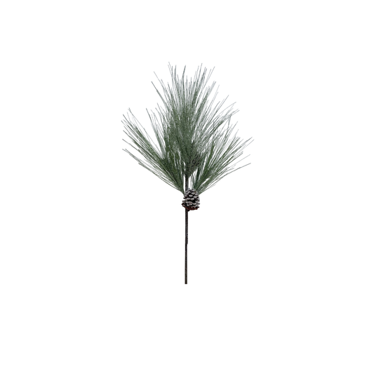SP134 Frosted Long Needle Pine w/Pinecone Spray 40" PK6