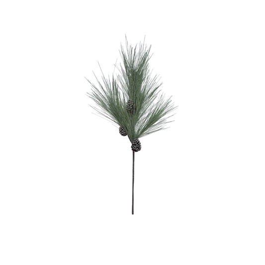 SP133 Frosted Long Needle Pine w/Pinecone Spray 48" PK4