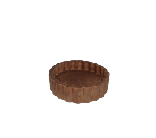 T105 Scalloped Wood Tray 6" x 6" x 1.5"