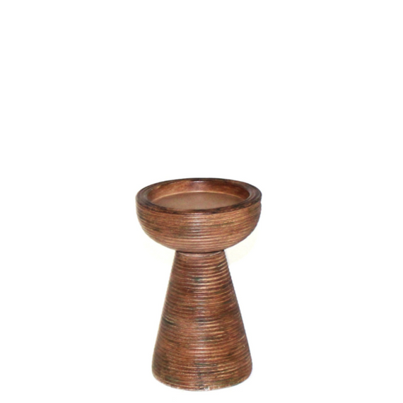 CH103 Polyresin Candleholder 4" x 4" x 6"
