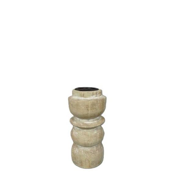 CH106 Wood Candleholder 2" x 2" x 4.25"