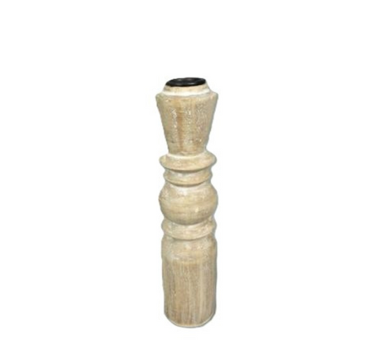 CH108 Wood Candleholder 2" x 2" x 9"